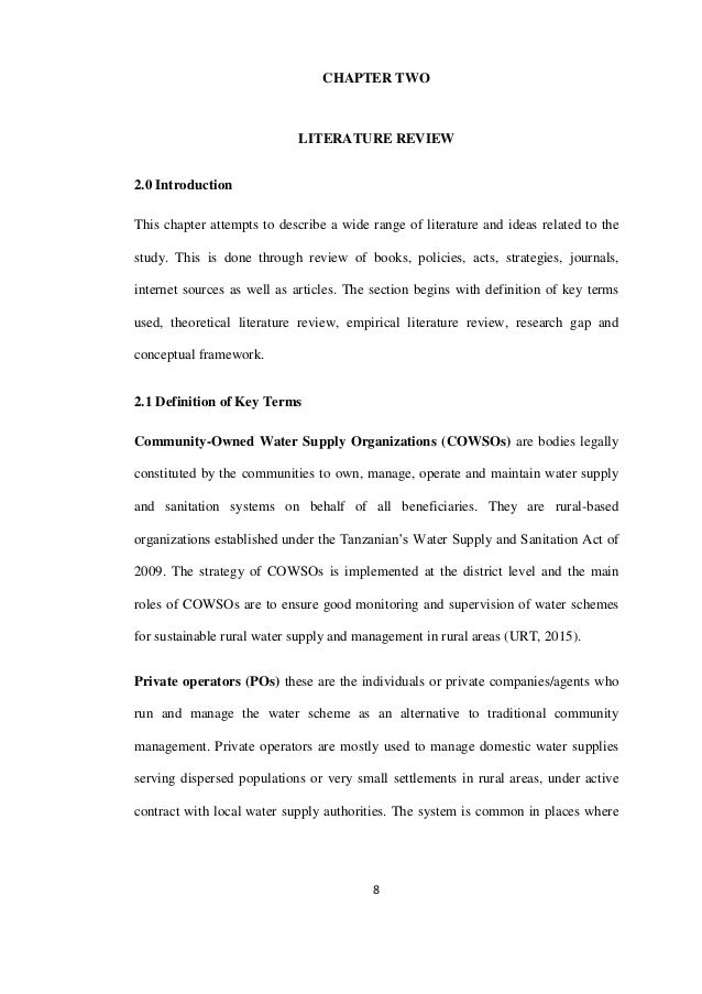 thesis on water supply and sanitation
